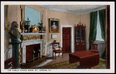 USA. Va. Mount Vernon. The family dinning room