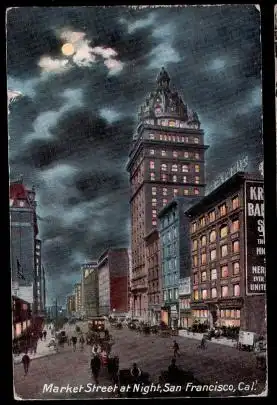 USA. San Francisco. Marker Street at Night.