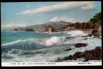 Japan. View of mt. Fuj Shizurra Beach
