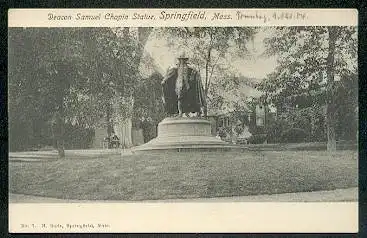 USA. Maas. Springfield- Deacon Samuel Chapin Statue.
