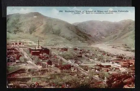 USA. Colorado.Birdseye View of School of Mines and Golden.
