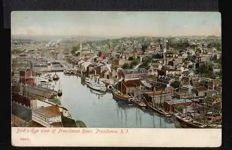 USA. Providence. R.I. Bird&#039;s Eye view of Providence River