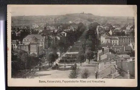 Bonn. Kaiserplatz, Poppelsdorfer Allee und Kreuzberg