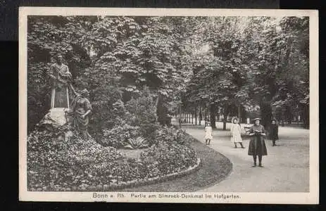 Bonn. a. Rh. Partie am Simrookdenkmal im Hofgarten