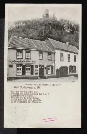 Bad Godesberg. a. Rh. Gasthof zur Landwirtin "Aennchen"