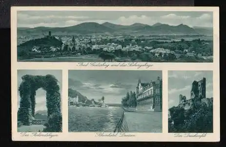 Bad Godesberg. Und das Siebengebirge, Der Rolandsbogen, Rheinhotel Dreesen, Der Drachenfels