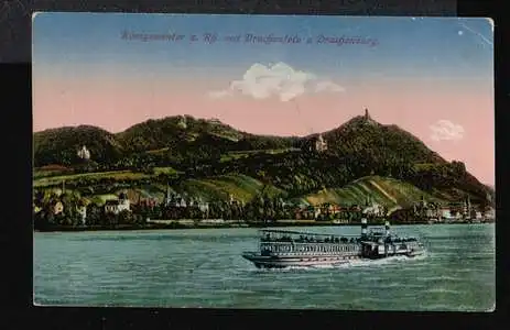 Königswinter. a. Rh. mit Drachenfels und Drachenburg