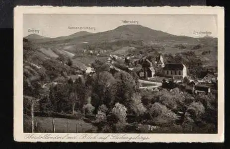 Oberdollendorf. mit Blick auf Siebengebirge: Oelberg, Nonnenstromberg, Petersberg, Drachenfels