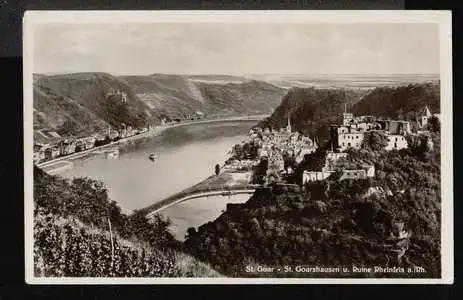 St. Goar. St. Goarshausen und Ruine Rheinfels a. Rh.