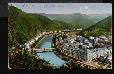 Bad Ems. Lahn aufwärts gesehen