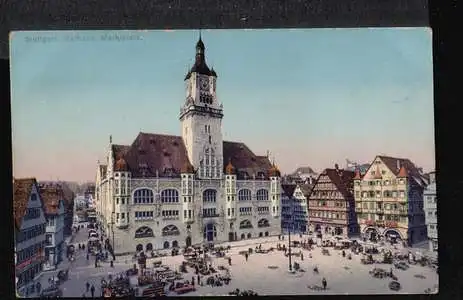 Stuttgart. Rathaus, Marktplatz