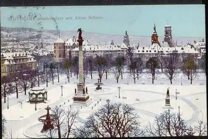 Stuttgart. Schlossplatz mit Altem Schloss