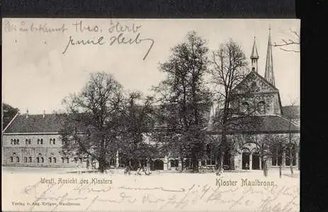 Maulbronn. Westl. Ansicht des Klosters. Kloster M.