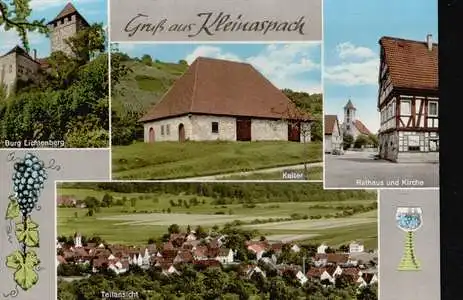 Kleinaspach.Burg Lichtenberg, Kelter, Rathaus und Kirche
