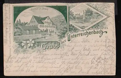 Unterreichenbach. Gruss aus. Gasthof zum Hirsch