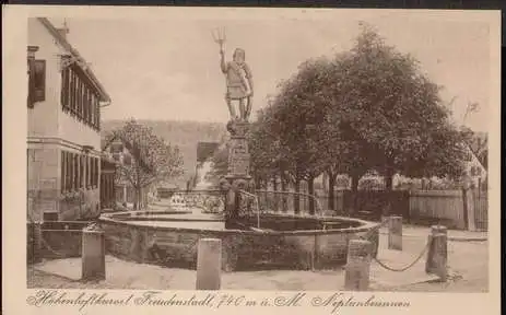 Freudenstadt. Höhenluftkurort, 740 m.ü.M. Neptunbrunnen