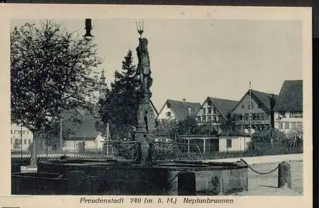 Freudenstadt. 740 m.ü.M. Neptunbrunnen