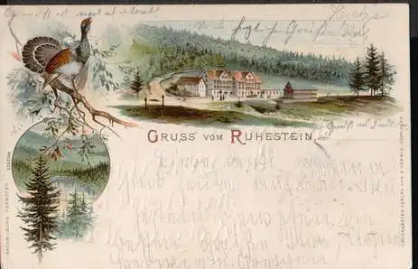 Ruhestein. Gruss vom R.