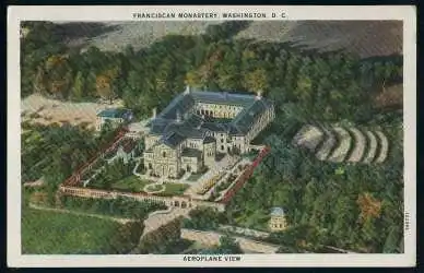 USA. Washington DC. Franciscan Monastery. Aeroplane View.