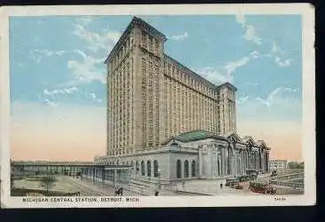 USA. Detroit. Mich. Michigan Central Station