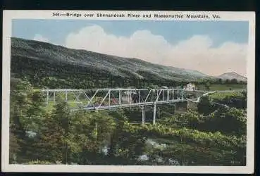USA. Massanutten Montein. Va. Bridge over Shenandoah River