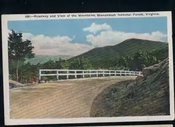 USA. Shenandoah National Forest. Virginia. Roadway