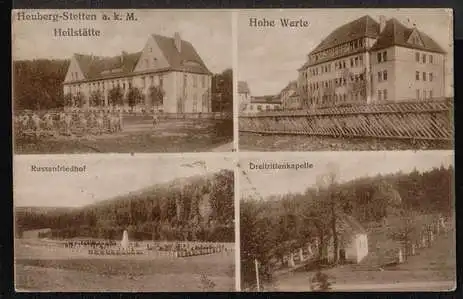 Heuberg Stetten. Hohe Warte, Russenfriedhof, Dreitrittenkapelle