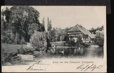 Karlsruhe. Gruss aus dem Karlsruher Stadtgarten