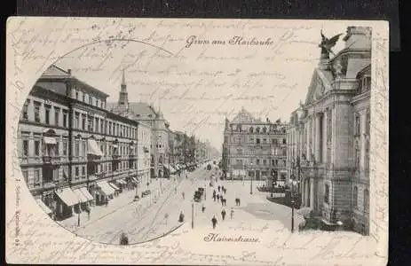 Karlsruhe. Gruss aus Kaiserstrasse