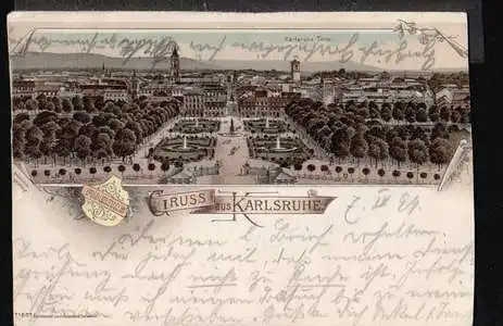 Karlsruhe. Gruss aus K. Total