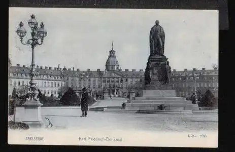 Karlsruhe. Karl Friedrich Denkmal