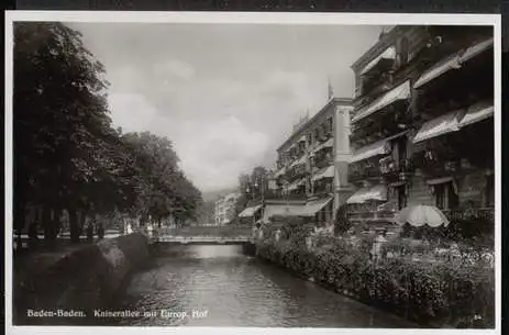 Baden Baden. Kaiserallee mit Europ. Hof