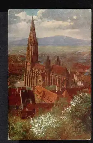 Freiburg. Das Minster vom Schlossberg gesehen