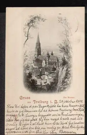 Freiburg. Gruss aus. Das Münster