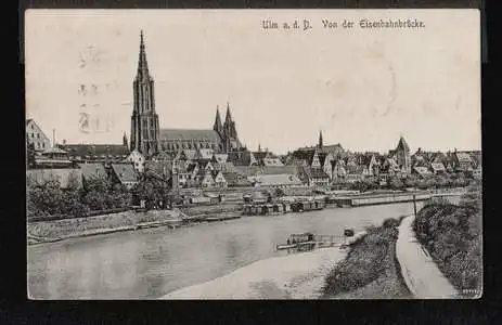 Ulm. Von der Eisenbahnbrücke