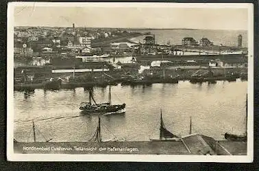 Cuxhaven. Teilansicht der Hafenanlagen