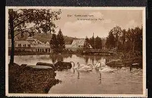 Bad Hermannsborn. Schwanenteiche im Park