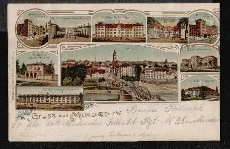 Minden in Westfalen. Gruss aus. (Kaserne)