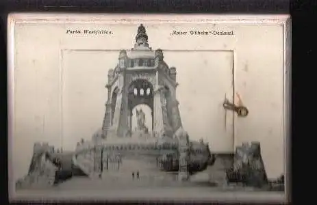 Porta Westfalica. Ansichtskarte mit &quot;Fenster&quot;.