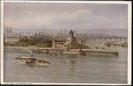 Der Rhein. Koblenz, Deutsches Eck