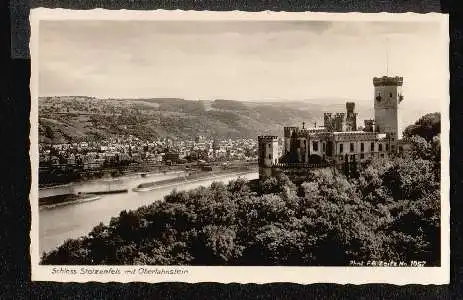 Der Rhein. Schloss Stolzenfels mit Oberlahnstein