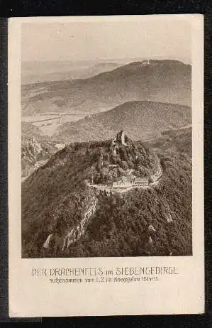 Der Rhein. Der Drachenfels aufgenommen vom L.Z