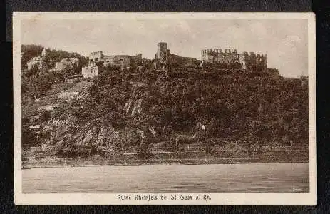 Der Rhein. Ruine Rheinfels bei St. Goar am Rhein