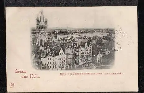 Köln. Blick vom Rathausturm auf