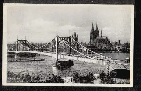 Köln. Panorama mit Hindenburgbrücke