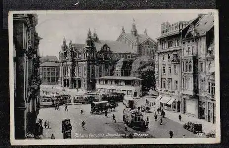 Köln. Hohenzollernring, Opernhaus und Terrasse