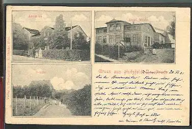 Hutzfeld, Braekrade, . Apotheke, Hutzf. Mühle, Schule