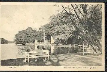 Eutin. Blick vom Rosengarten auf den gr. See