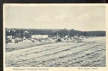 Timmendorferstrand. Ostseebad. Blick auf den Strand