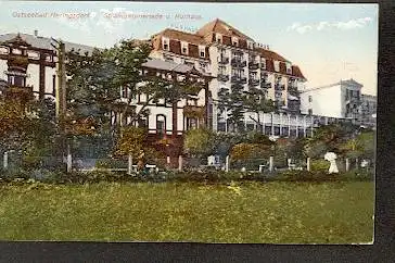 Heringsdorf. Ostseebad. Strandpromenade und Kurhaus